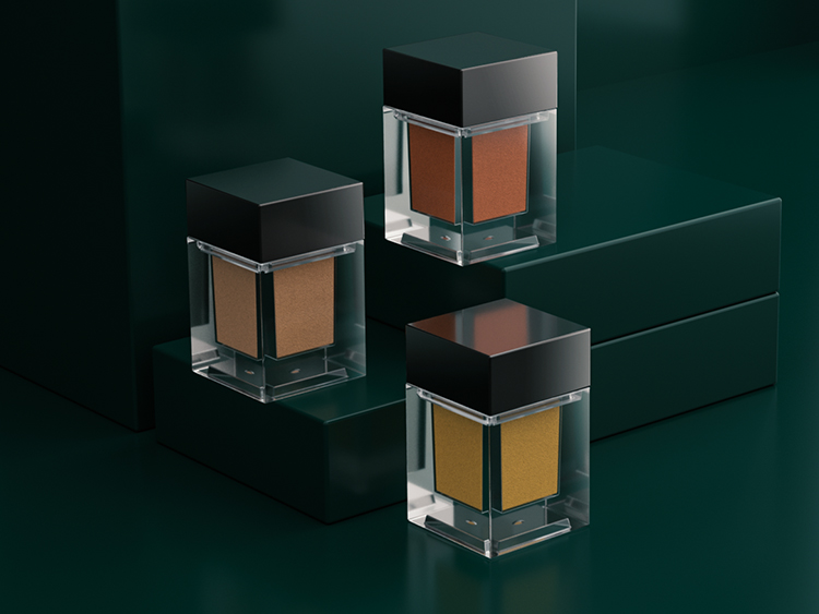 四方形透明眼霜/粉底分裝瓶注塑